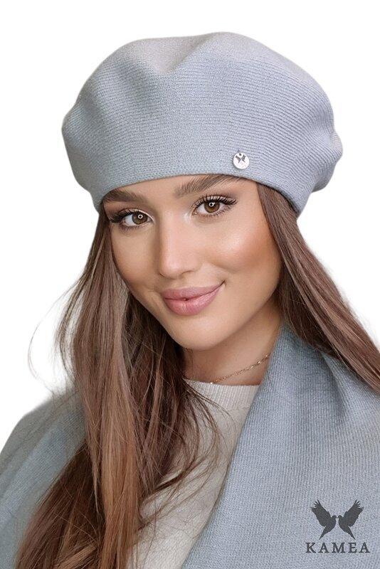 Kamea moteriška beretė Afrah, pilka Universalus kaina ir informacija | Kepurės moterims | pigu.lt