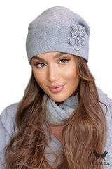 Kamea moteriška kepurė Luna, pilka Universalus цена и информация | Женские шапки | pigu.lt