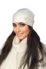 Kamea moteriška kepurė Luna, natūrali balta Universalus kaina ir informacija | Kepurės moterims | pigu.lt