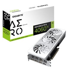 Gigabyte GeForce RTX 4060 Ti Aero OC (GV-N406TAEROOC-8GD) kaina ir informacija | Vaizdo plokštės (GPU) | pigu.lt