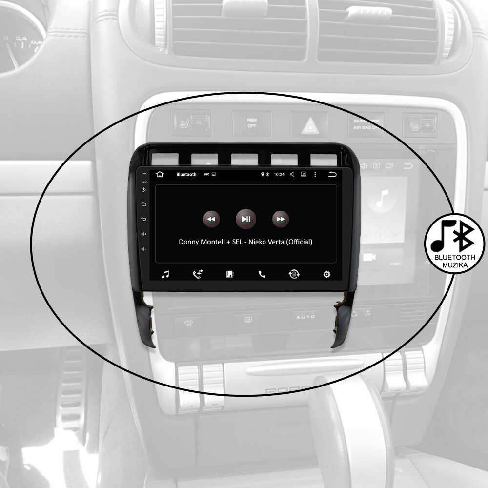 Bzcaraudio Porsche Cayenne 2002-09 Android Multimedija kaina ir informacija | Automagnetolos, multimedija | pigu.lt