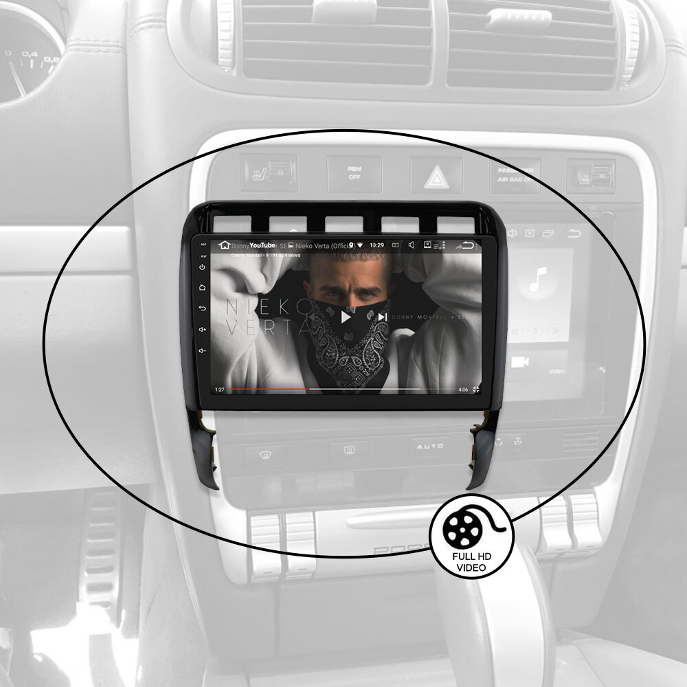 Bzcaraudio Porsche Cayenne 2002-09 Android Multimedija kaina ir informacija | Automagnetolos, multimedija | pigu.lt