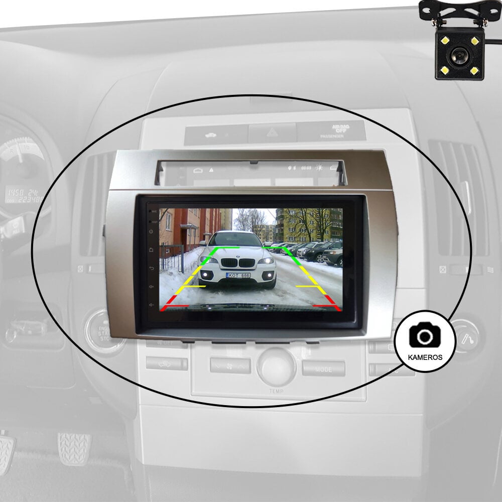 BZCarAudio Toyota Corolla Verso 2004-09 Android Multimedia 7 Colių kaina ir informacija | Automagnetolos, multimedija | pigu.lt