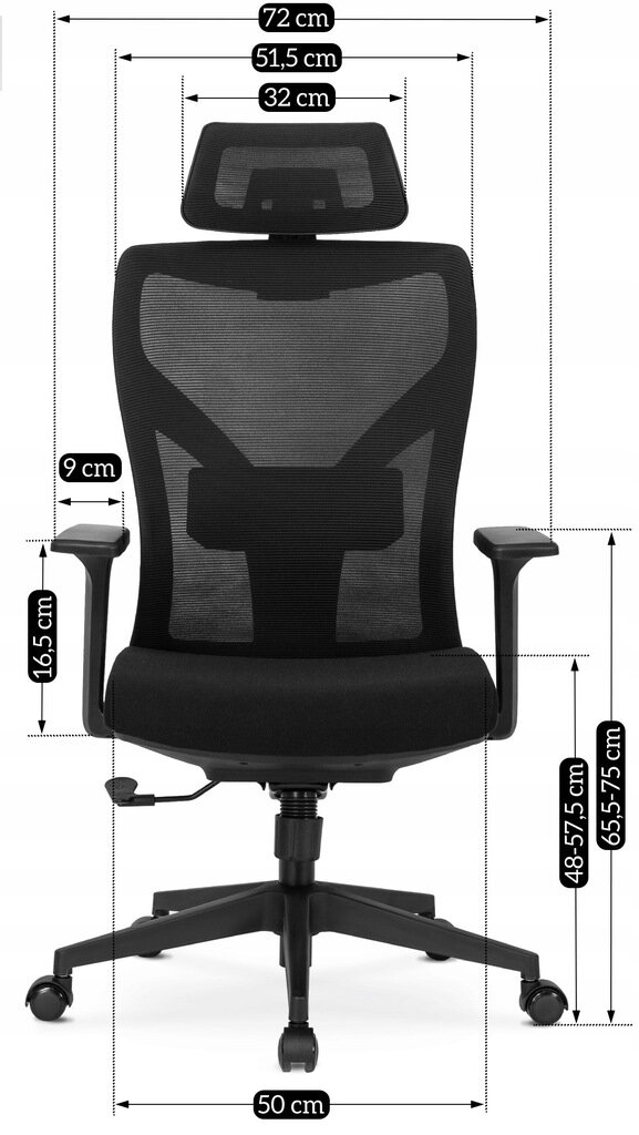 Biuro kėdė Mebel Elite Spiral, juoda цена и информация | Biuro kėdės | pigu.lt
