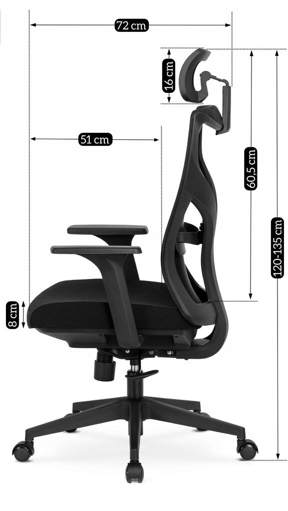 Biuro kėdė Mebel Elite Spiral, juoda цена и информация | Biuro kėdės | pigu.lt