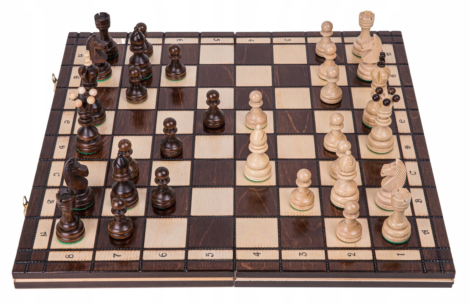 Mediniai šachmatai, 42x42 cm цена и информация | Stalo žaidimai, galvosūkiai | pigu.lt
