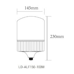 LED lemputė F150, 97W, 11500lm, E27, 4000K, LD-ALF150-100W, GTV kaina ir informacija | Elektros lemputės | pigu.lt