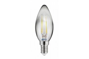 LED lemputė Filament C35, C35, 2700K, E14, 4,0 W, AC220-240V, 360°, 300lm, 44ma, pilka kaina ir informacija | Elektros lemputės | pigu.lt