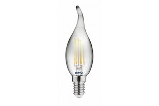 LED lemputė Filament C35L, 2700K, E14, 4,0 W, AC220-240V, 360°, 300lm, 44ma, pilka kaina ir informacija | Elektros lemputės | pigu.lt