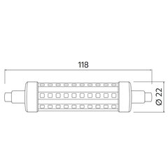 LED R7s lempa J118, 4000K, 9W, 900lm, LD-J11810WE-40, GTV kaina ir informacija | Elektros lemputės | pigu.lt