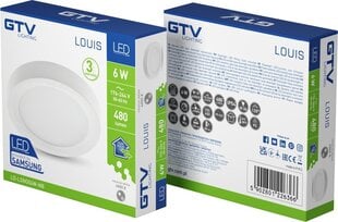 GTV LED įmontuojamas šviestuvas Louis kaina ir informacija | Įmontuojami šviestuvai, LED panelės | pigu.lt