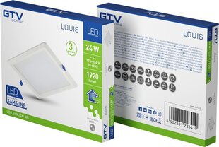 GTV LED šviestuvas Louis kaina ir informacija | Įmontuojami šviestuvai, LED panelės | pigu.lt