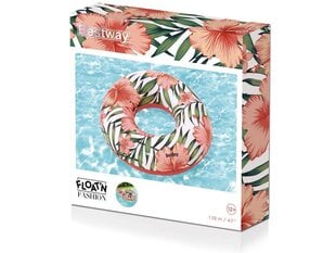 Надувной круг для плавания Bestway Float'n Fashion, 119 см, розовый цена и информация | Надувные и пляжные товары | pigu.lt