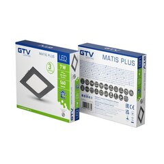 Светильник LED MATIS PLUS, 7W, черный, 4000K, 560lm, IP20 цена и информация | Монтируемые светильники, светодиодные панели | pigu.lt