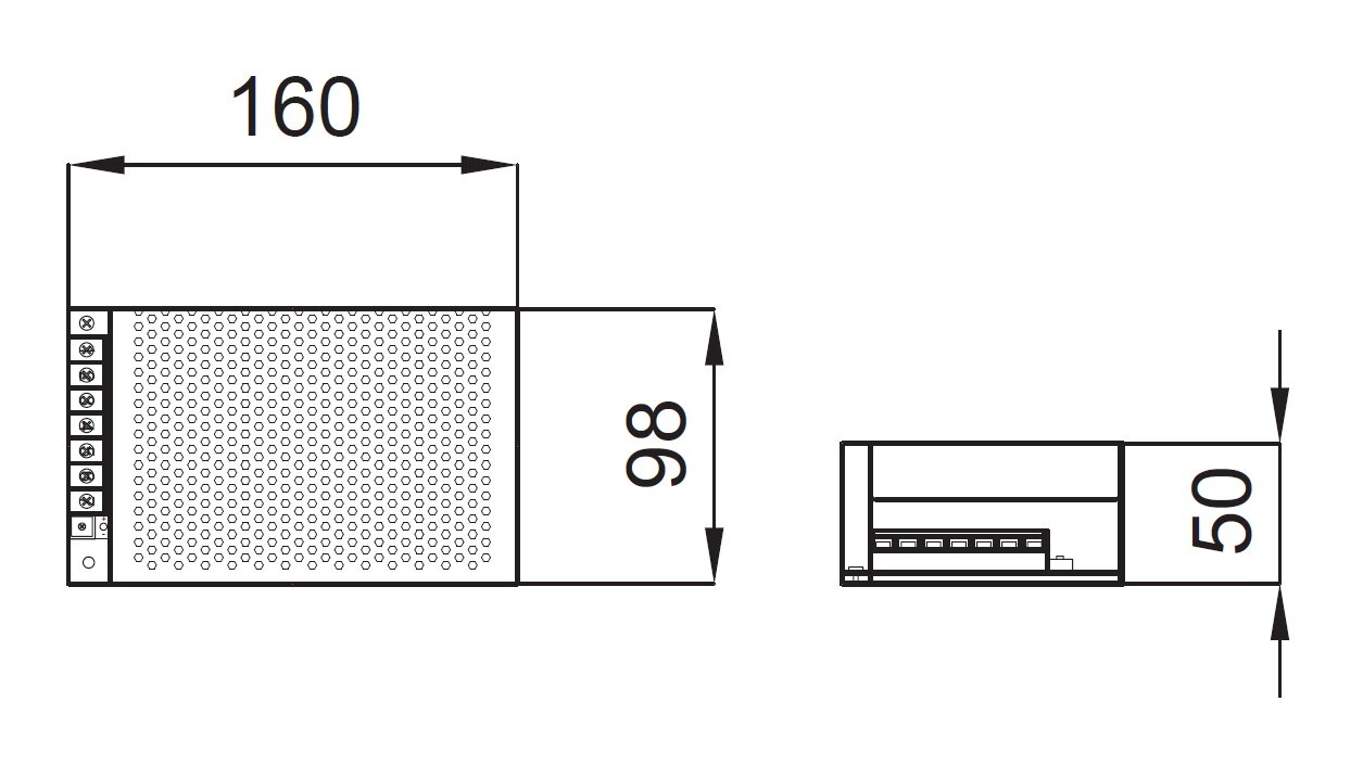 LED maitinimo šaltinis 150W, 12V 12.5A, kaina ir informacija | LED juostos | pigu.lt