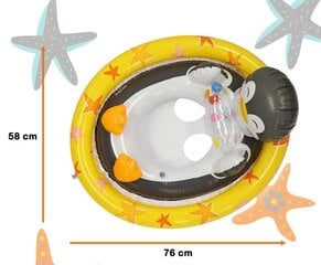 Pripučiamas plaukimo ratas vaikams su sėdyne Pingvinas цена и информация | Товары для купания | pigu.lt