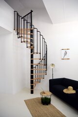 Винтовая лестница Minka Paris 140 cm, Чёрная цена и информация | Лестницы | pigu.lt