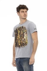 Marškinėliai vyrams Trussardi, pilki kaina ir informacija | Vyriški marškinėliai | pigu.lt