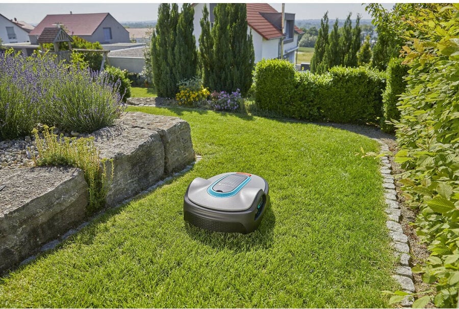 Vejos (žolės) pjovimo robotas Gardena Battery Mower Sileno Life, 1250 m² цена и информация | Žoliapjovės, vejos robotai | pigu.lt