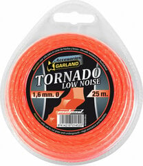 Trimerio galvutės valas Garland Tornado X, 25 m, 1,6 mm kaina ir informacija | Sodo technikos dalys | pigu.lt