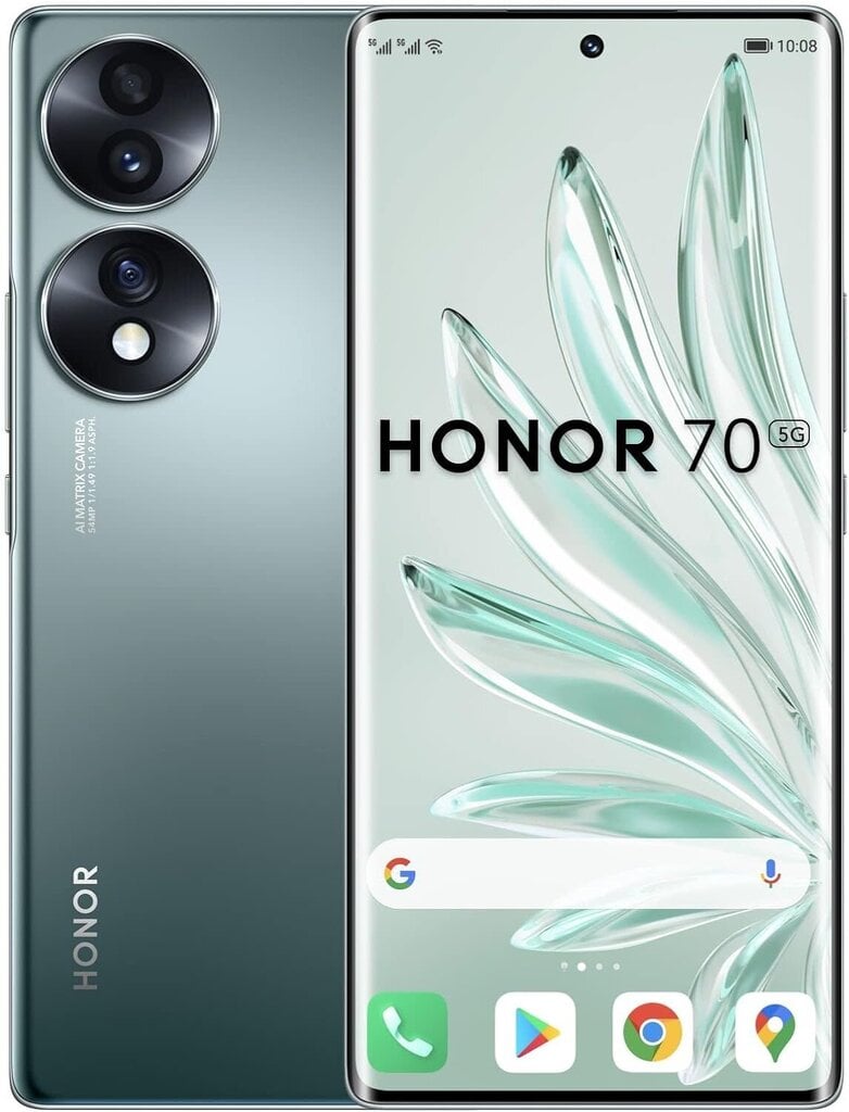 Телефон Honor 70 8/256 ГБ Emerald Green цена | pigu.lt