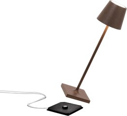 Беспроводная настольная лампа Zafferano Poldina Micro Pro, коричневая цена и информация | Настольные светильники | pigu.lt