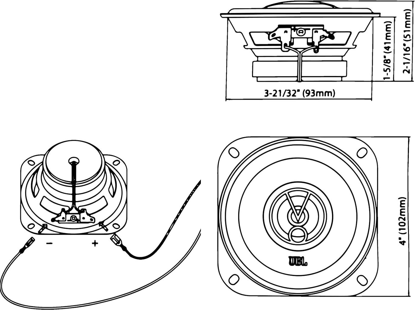 JBL Stage1 41F, juodas kaina ir informacija | Automobiliniai garsiakalbiai | pigu.lt