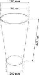 Gėlių vazonas Prosperplast Rato Tubus DRTUS300-7529U, 57x30 cm kaina ir informacija | Vazonai | pigu.lt