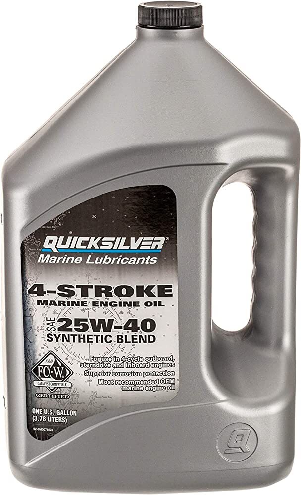 Quicksilver 4-stroke Marine Oil SAE 25W-40 variklinė alyva, 5L цена и информация | Moto alyvos | pigu.lt