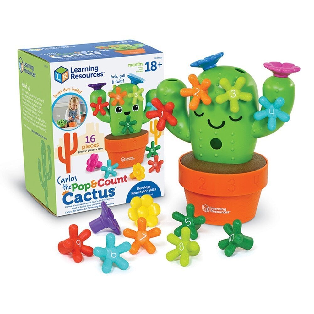 Žaidimas Learning resources Carlos The Pop & Count Cactus цена и информация | Lavinamieji žaislai | pigu.lt