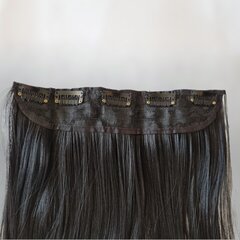 Palaidi plaukų tresai su segtukais juodos spalvos 55 cm, 120 g. 1B nr. kaina ir informacija | Plaukų aksesuarai | pigu.lt