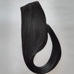 Palaidi plaukų tresai su gumyte juodos spalvos 80 cm, 110 g. 1B nr. kaina ir informacija | Plaukų aksesuarai | pigu.lt