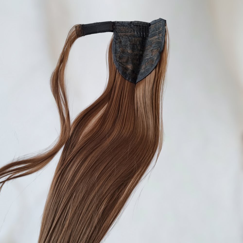 Plaukų uodega rudos spalvos 85 cm, 100 g. 12 nr. цена и информация | Plaukų aksesuarai | pigu.lt