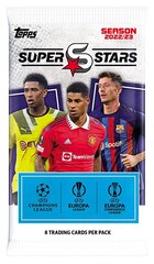 Futbolo kortelių rinkinys Topps UEFA Superstars Season 2022/2023, 8 vnt. kaina ir informacija | Kolekcinės kortelės | pigu.lt