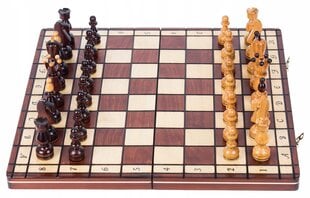 Mediniai šachmatai, 44x44 cm kaina ir informacija | Stalo žaidimai, galvosūkiai | pigu.lt