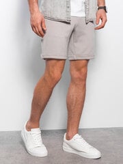 мужские трикотажные шорты с резинкой на талии - светло-серые v4 om-srcs-0107 цена и информация | Мужские шорты | pigu.lt