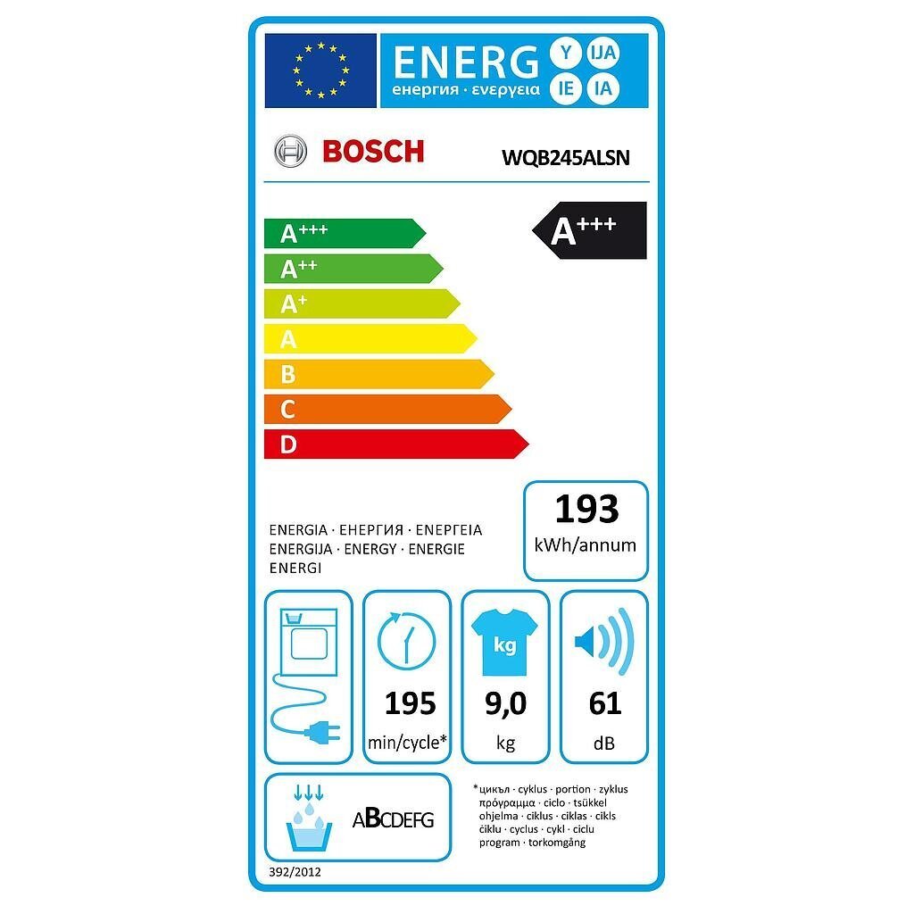 Bosch WQB245ALSN Serie 8 цена и информация | Džiovyklės | pigu.lt