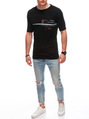 Marškinėliai vyrams Edoti 122034-7, juodi kaina ir informacija | Vyriški marškinėliai | pigu.lt