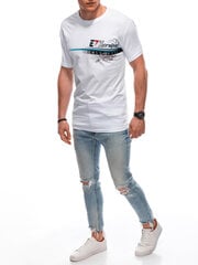 мужская футболка s1838 - белая цена и информация | Мужские футболки | pigu.lt