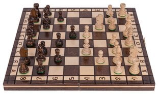 Mediniai šachmatai ir šaškės, 35x35 cm kaina ir informacija | Stalo žaidimai, galvosūkiai | pigu.lt