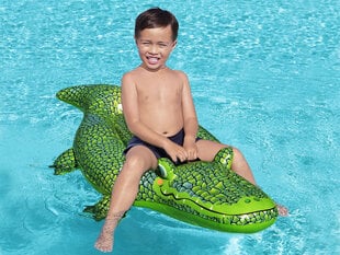 Надувной шезлонг Bestway Крокодил, 152 х 71 см, зеленый цена и информация | Надувные и пляжные товары | pigu.lt