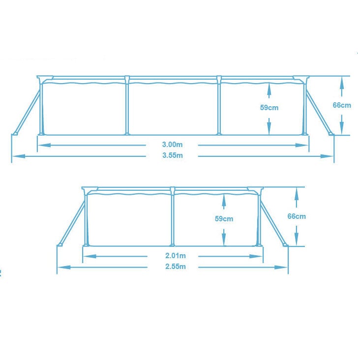 Karkasinis baseinas Bestway 5in1, 300x201x66 cm, be filtro kaina ir informacija | Baseinai | pigu.lt