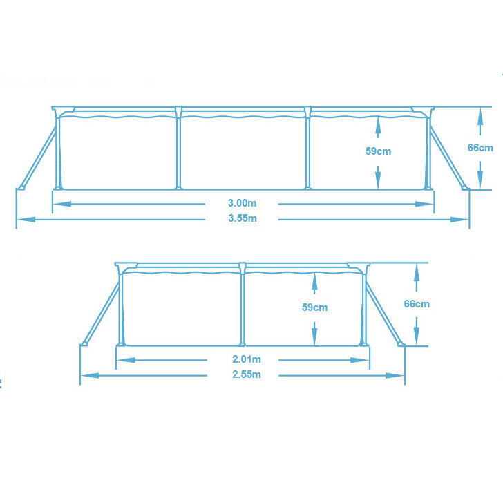 Karkasinis baseinas Bestway 15in1, 300x201x66 cm, su filtru kaina ir informacija | Baseinai | pigu.lt