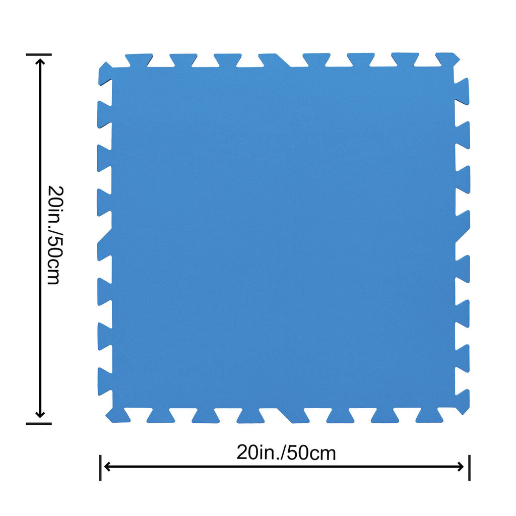 Baseino kilimėlis - dėlionė Bestway, 50x50 cm, 9 dalių цена и информация | Baseinų priedai | pigu.lt