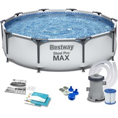 Karkasinis baseinas Bestway 9in1, 305x76 cm, su filtru kaina ir informacija | Baseinai | pigu.lt