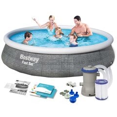 Lauko baseinas Bestway 9in1, 396x84 cm, su filtru kaina ir informacija | Baseinai | pigu.lt