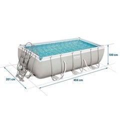 Каркас открытого бассейна, 18 в 1, 404 x 201 x 100 см. цена и информация | Бассейны | pigu.lt