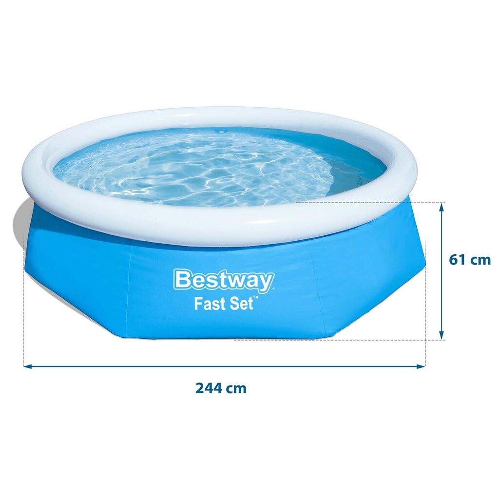 Pripučiamas baseinas Bestway, 244x61 cm kaina ir informacija | Baseinai | pigu.lt