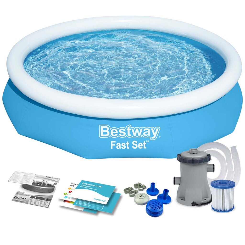 Lauko baseinas Bestway 9in1, 305x66 cm, su filtru kaina ir informacija | Baseinai | pigu.lt