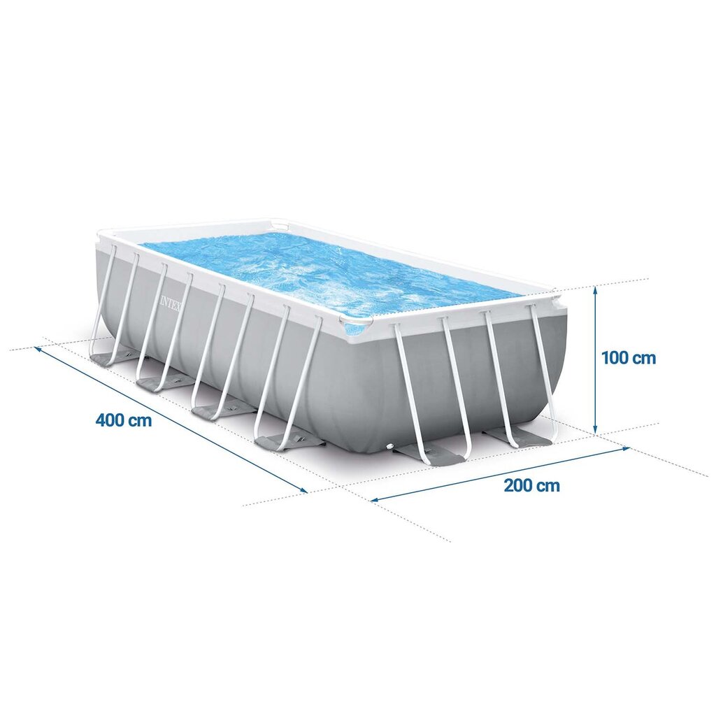 Karkasinis baseinas Intex 17in1, 400x200x100 cm, su filtru kaina ir informacija | Baseinai | pigu.lt